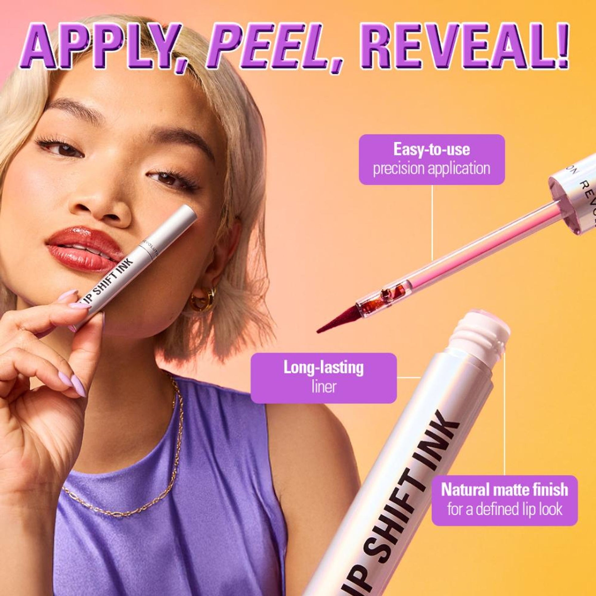 Makeup Revolution Lip Shift Ink Peel Off Lipliner Stain - Espress-Oh! - Distacart