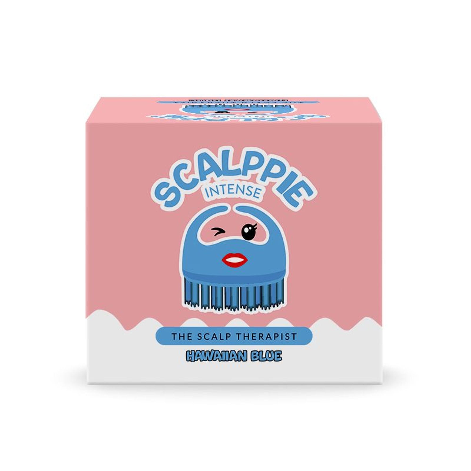 Scalppie Pro Silicon Hair Scalp Massager & Shampoo Brush Scrub - Hair Growth & Anti Dandruff - Blue - Dista