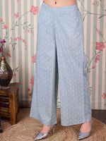 Thumbnail for Ode by House of Pataudi Printed Angrakha Pure Cotton Kurta with Trousers - Distacart