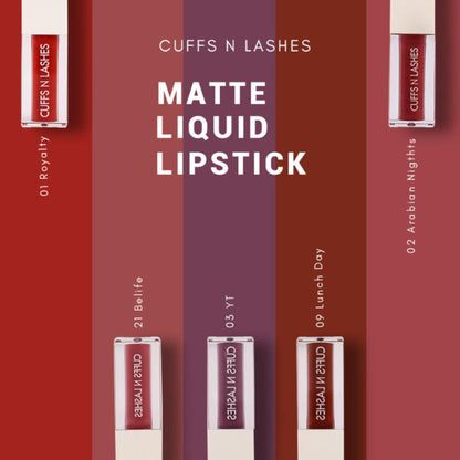 CUFFS N LASHES Matte Liquid Lipstick - 10 Heyllo - Distacart