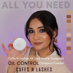 Thumbnail for CUFFS N LASHES Perfect Finish Pressed Powder Compact With SPF 15 - 06 Medium - Distacart