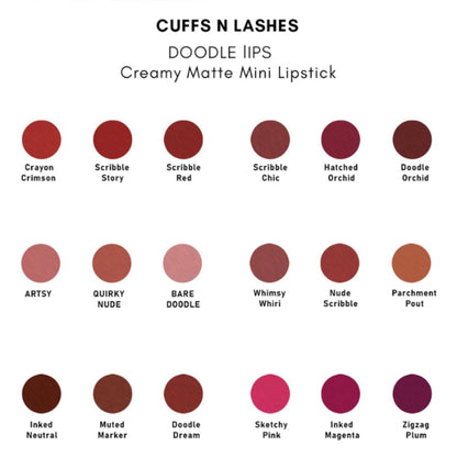CUFFS N LASHES Doodle Lipstick Set - Set 04 - Distacart