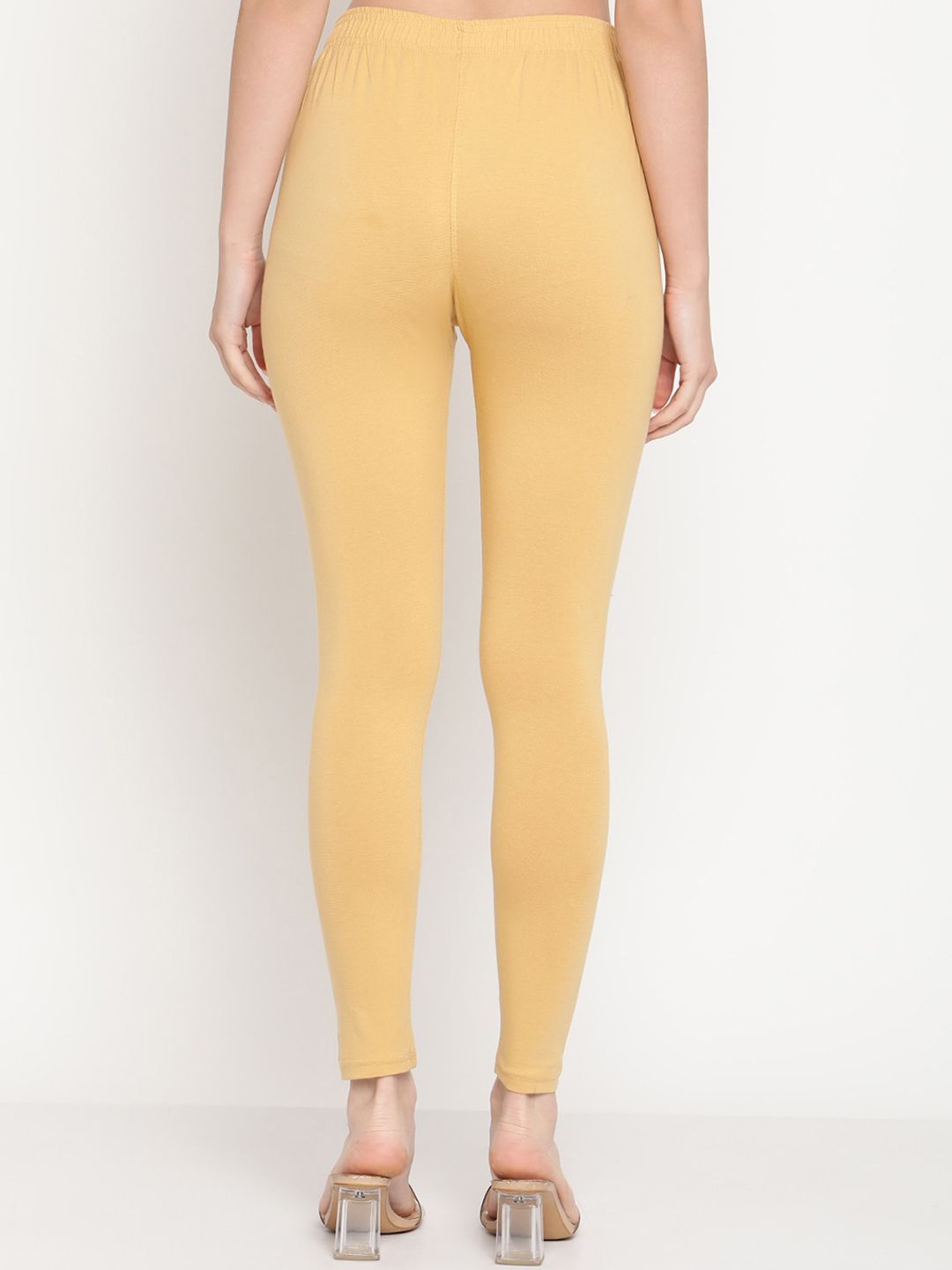 TAG 7 Women Pack Of 2 Beige & Grey Solid Ankle-Length Leggings - Distacart