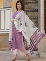 Thumbnail for Kalini Floral Printed Kurta With Trousers & Dupatta - Distacart