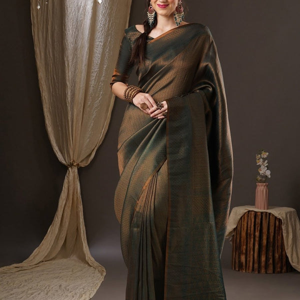 Anouk Ethnic Motifs Zari Pure Georgette Kanjeevaram Saree - Distacart