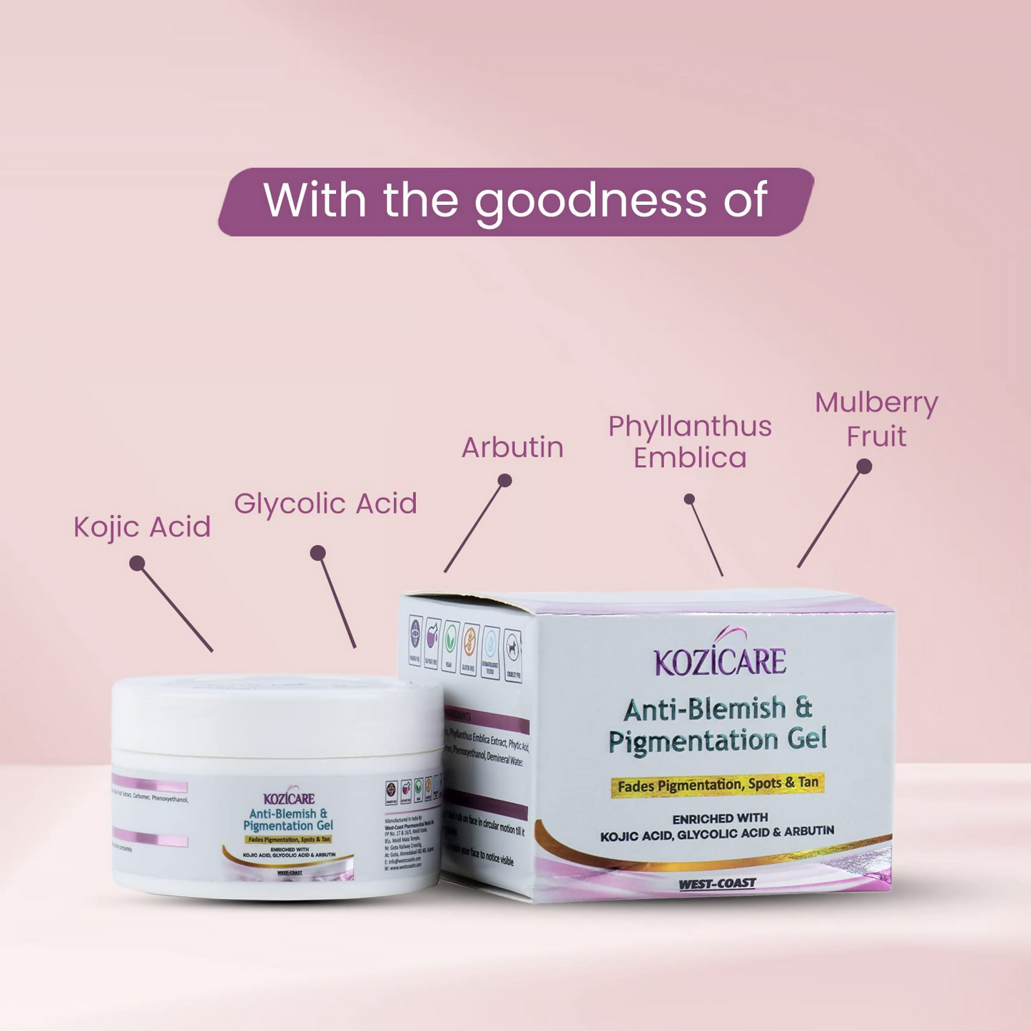 Healthvit Kozicare Anti-Blemish & Pigmentation Gel - Distacart