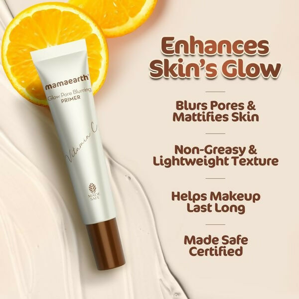 Mamaearth Glow Pore Blurring Primer With Vitamin C & Turmeric - Distacart