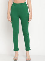 Thumbnail for TAG 7 Women Set of 2 Maroon & Green Ankle Length Leggings - Distacart