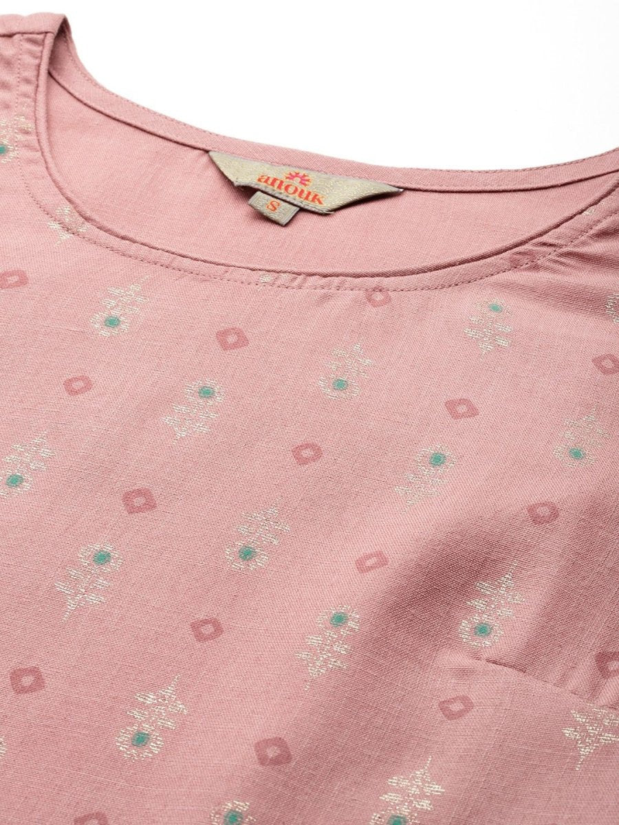 Anouk Ethnic Motifs Printed Regular Kurta with Trousers & Dupatta - Distacart