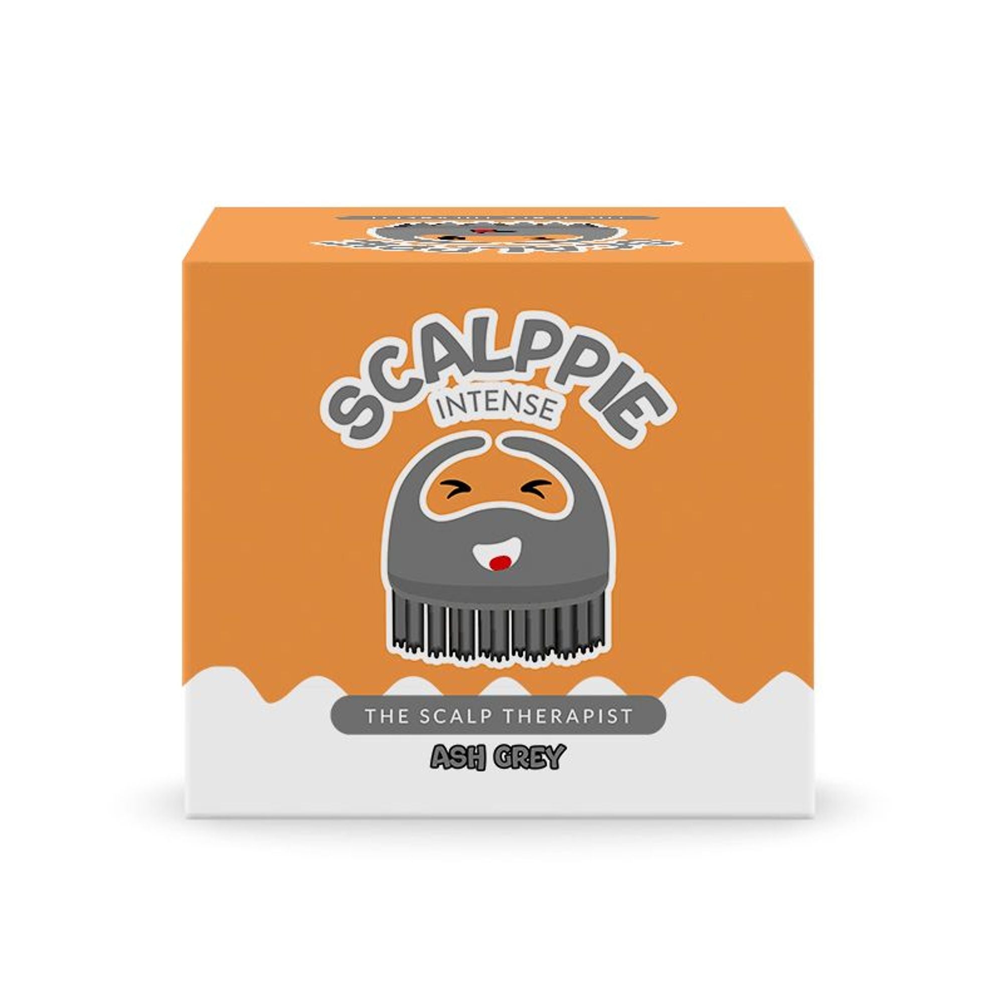 Scalppie Pro Silicon Hair Scalp Massager & Shampoo Brush Scrub - Hair Growth & Anti Dandruff - Grey - Dista