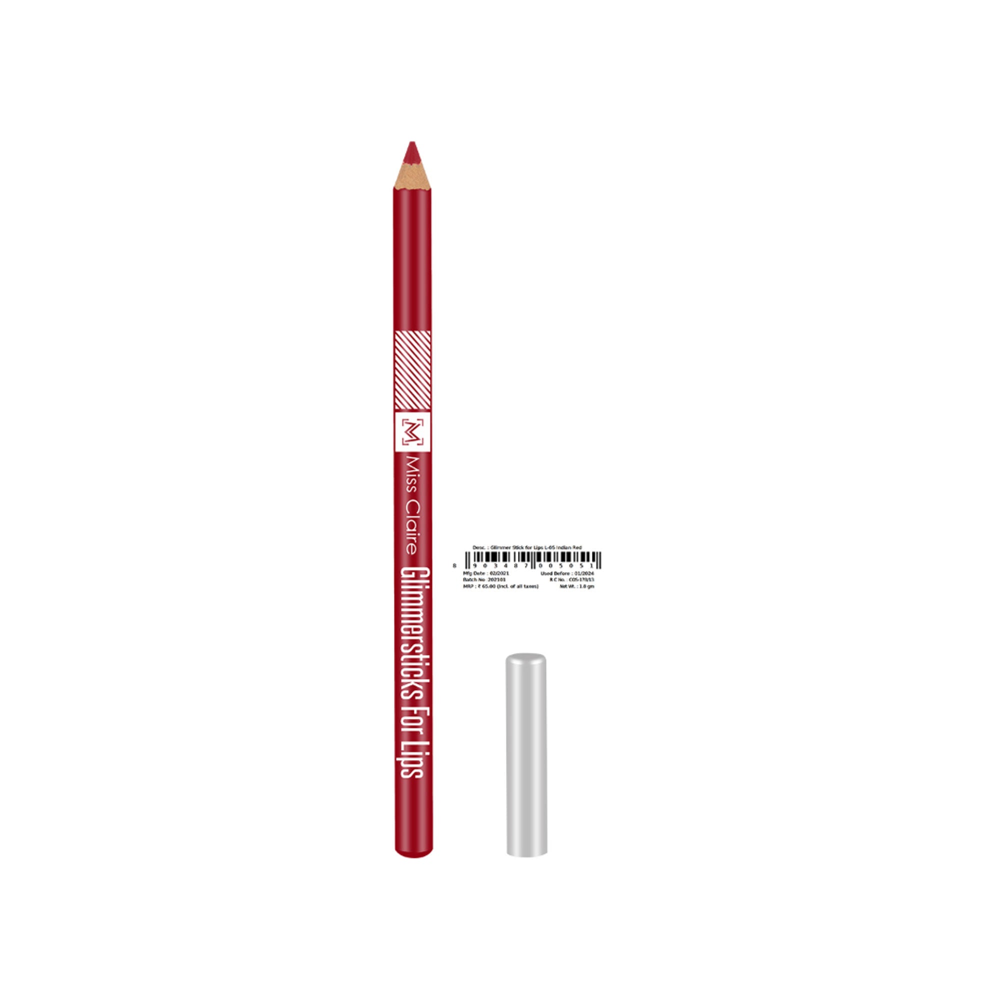 Miss Claire Glimmersticks For Lips - Indian Red L-05