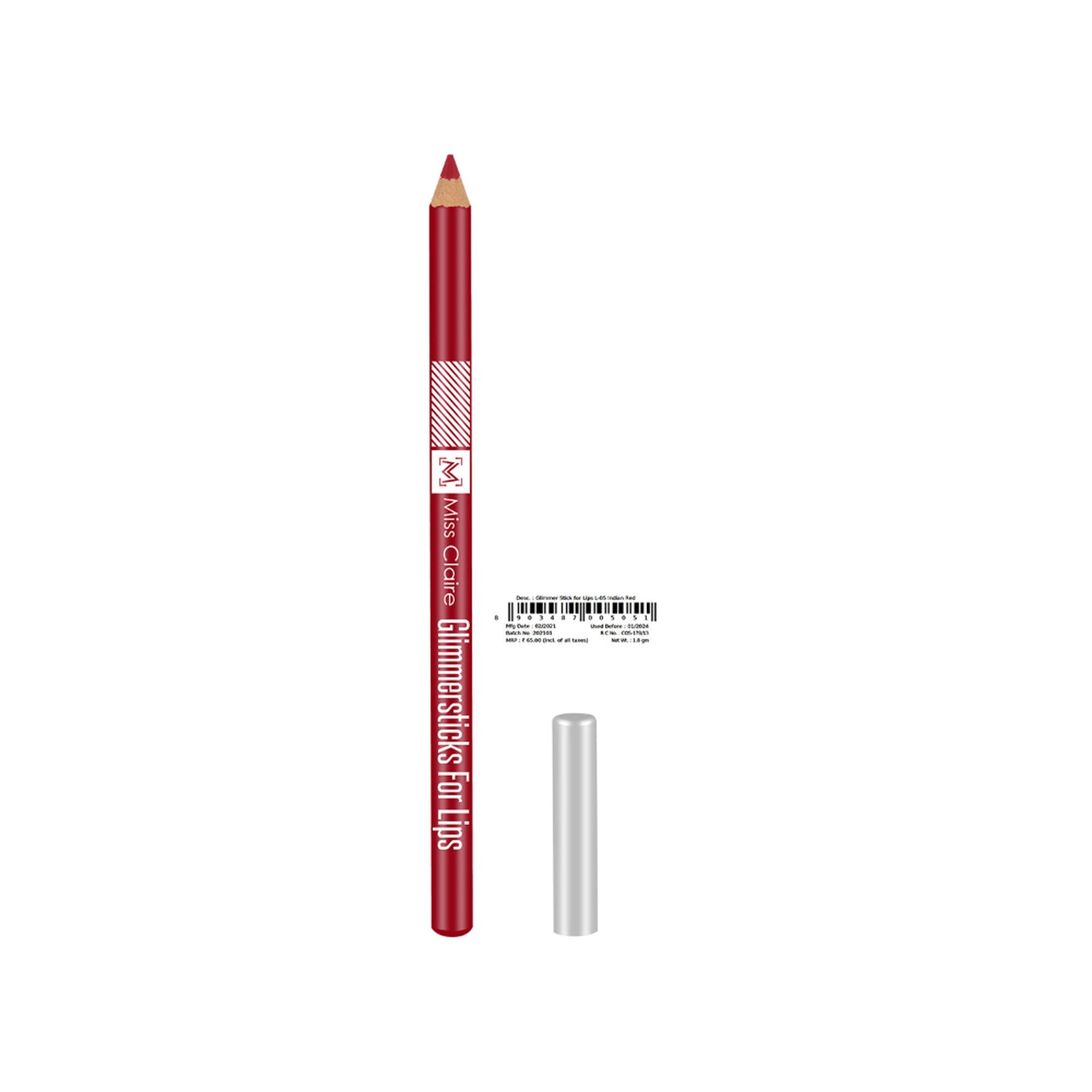 Miss Claire Glimmersticks For Lips - Indian Red L-05 - Distacart
