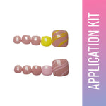 Thumbnail for SOEZI Sunkissed Sunburn Toezi Reusable Press On Nails - Application Kit