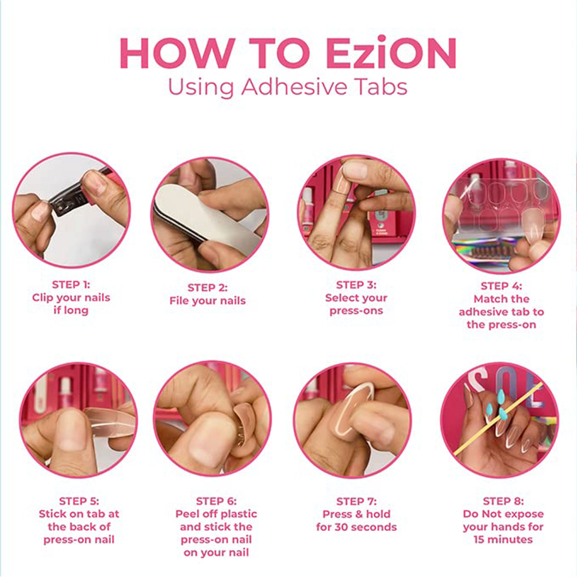 SOEZI Pearl Essence Toezi Reusable Press On Nails - Application Kit - Distacart