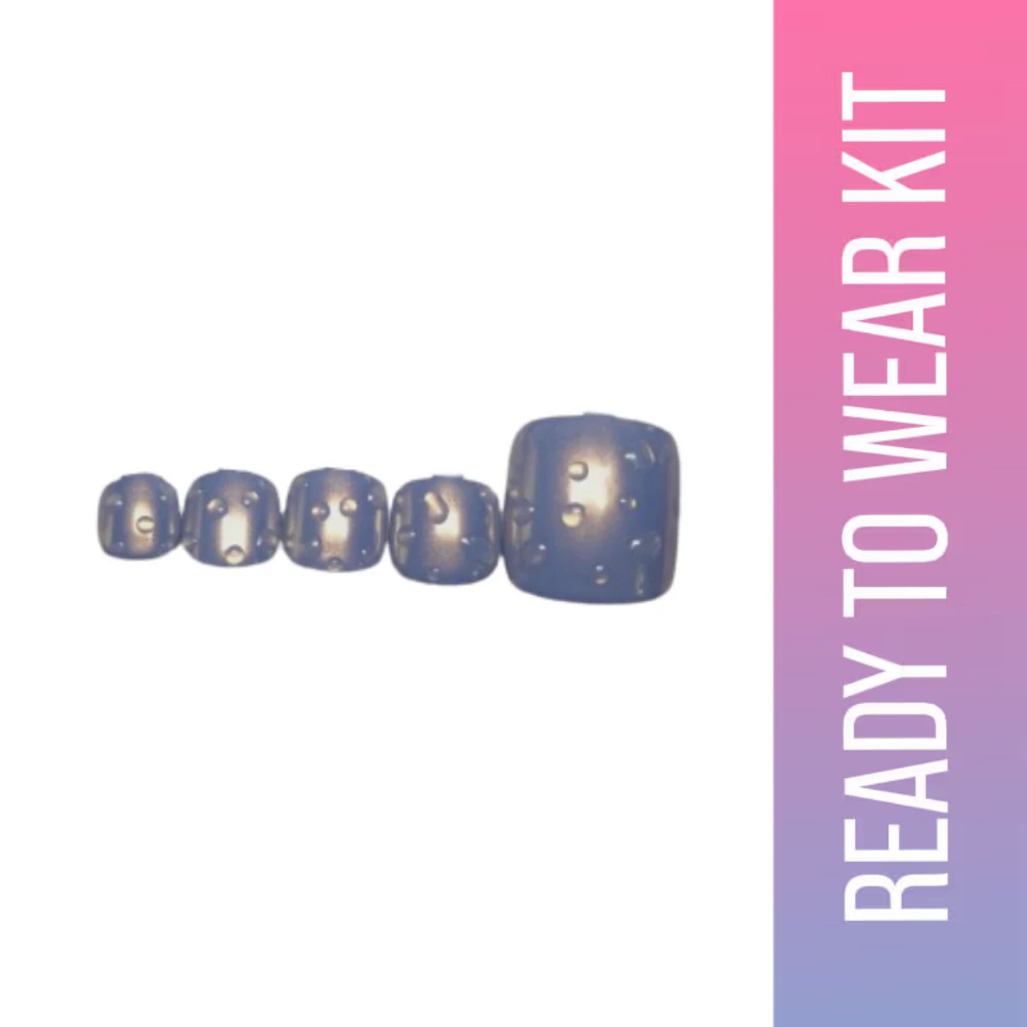 SOEZI Icey Spicy Toezi Reusable Press On Nails - Ready To Wear Kit