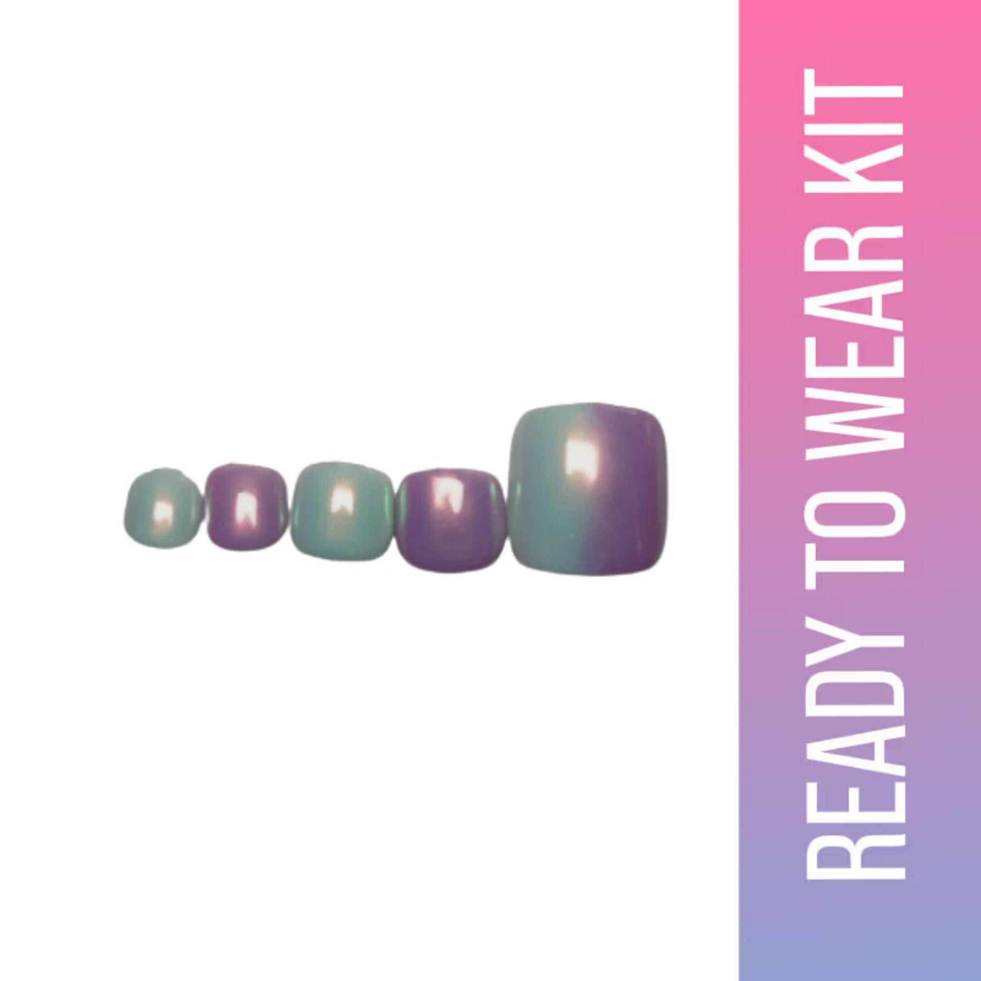 SOEZI Aurora Dreams Toezi Reusable Press On Nails - Ready To Wear Kit