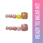 Thumbnail for SOEZI Sunkissed Sunburn Toezi Reusable Press On Nails - Ready To Wear Kit