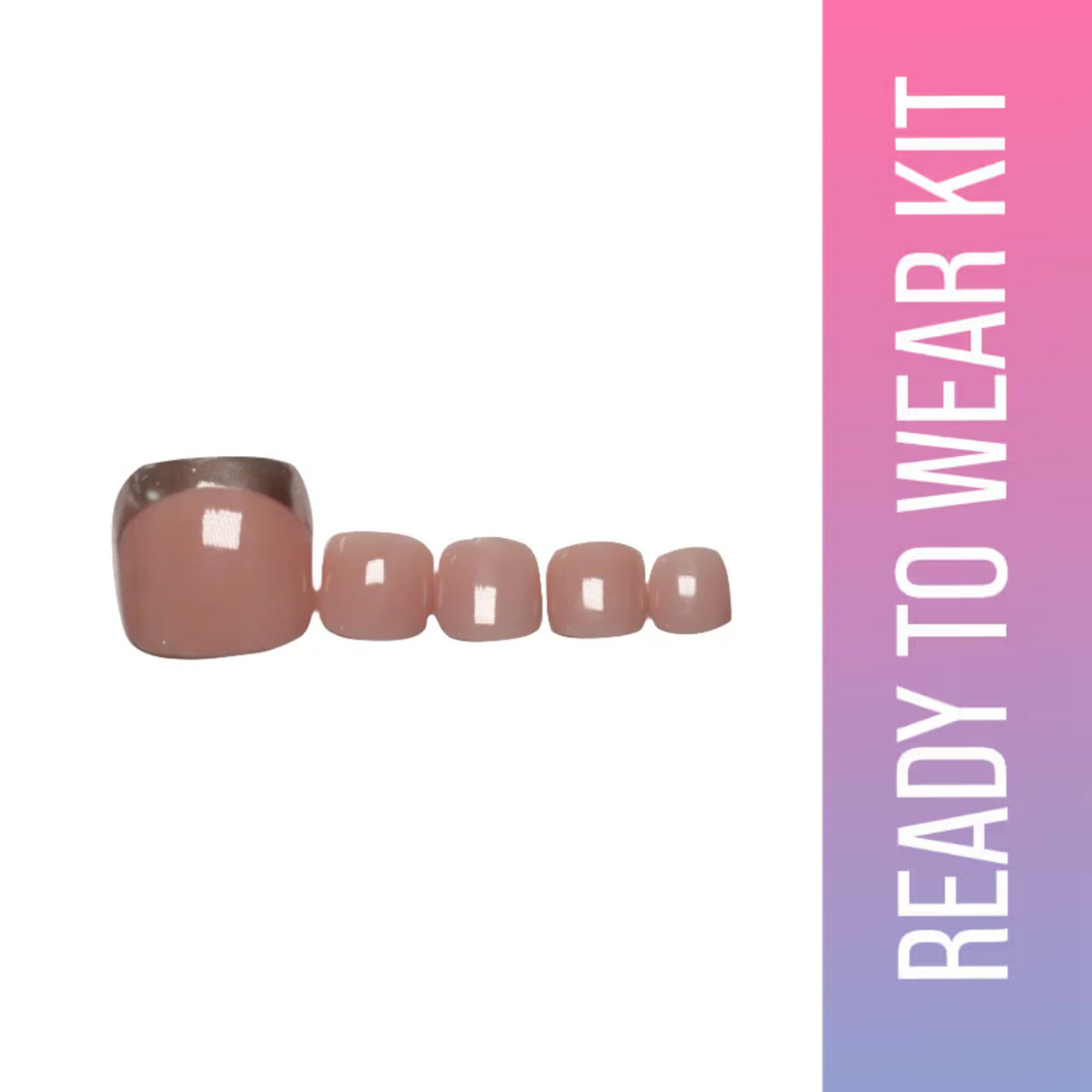 SOEZI Sleek And Chic Toezi Reusable Press On Nails - Ready To Wear Kit