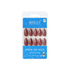 shills professional reusable press on nails almond spn607