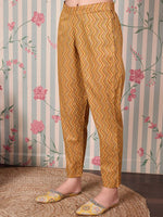 Thumbnail for Ode by House of Pataudi Floral Printed Regular Pure Cotton Kurta with Trousers & Dupatta - Distacart