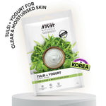 Thumbnail for Nykaa Green Tea + Aloe Vera Sheet Mask For Hydrated Skin - Formulated in Korea - For All Skin Types - Tulsi & Yogurt