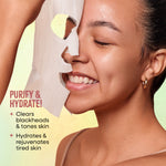 Thumbnail for Nykaa Green Tea + Aloe Vera Sheet Mask For Hydrated Skin - Formulated in Korea - For All Skin Types - Tulsi & Yogurt - Distacart