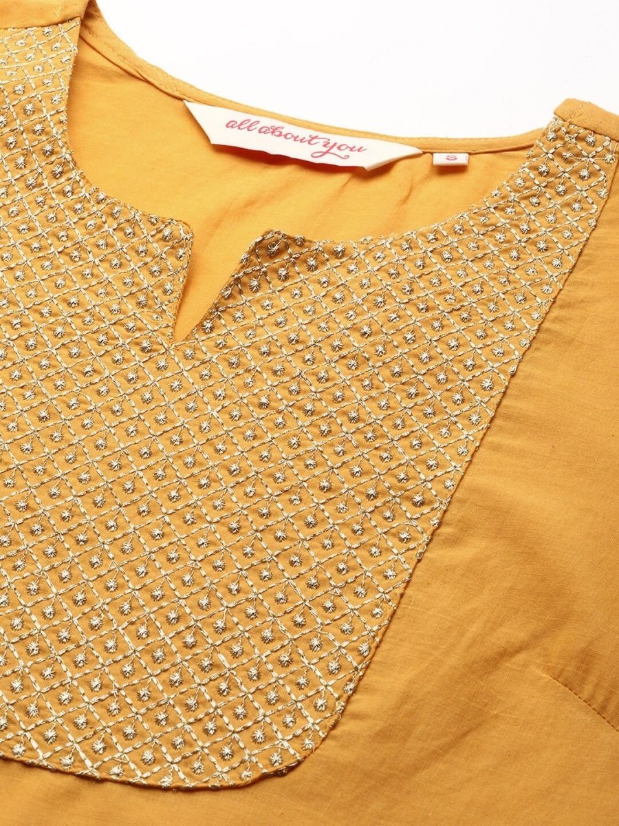 All About You Women Yoke Zari Detail Kurta - Distacart