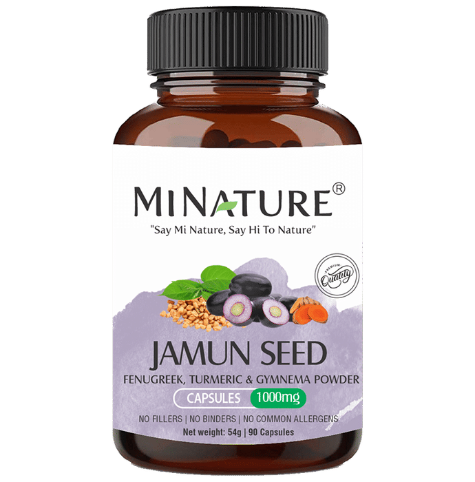 Minature Jamun Seed Fenugreek, Turmeric and Gymnema Powder Capsule