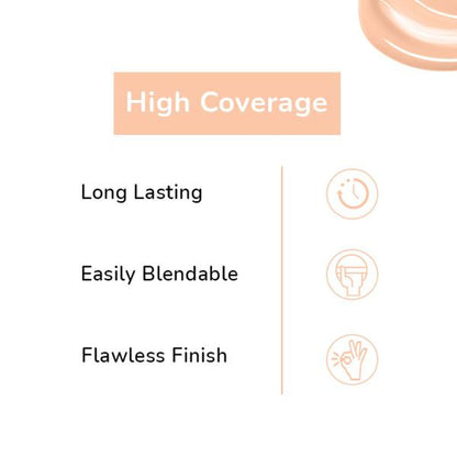 Matt Look High Coverage Waterproof Oil Free Matte SPF 25 Foundation - Light - Distacart