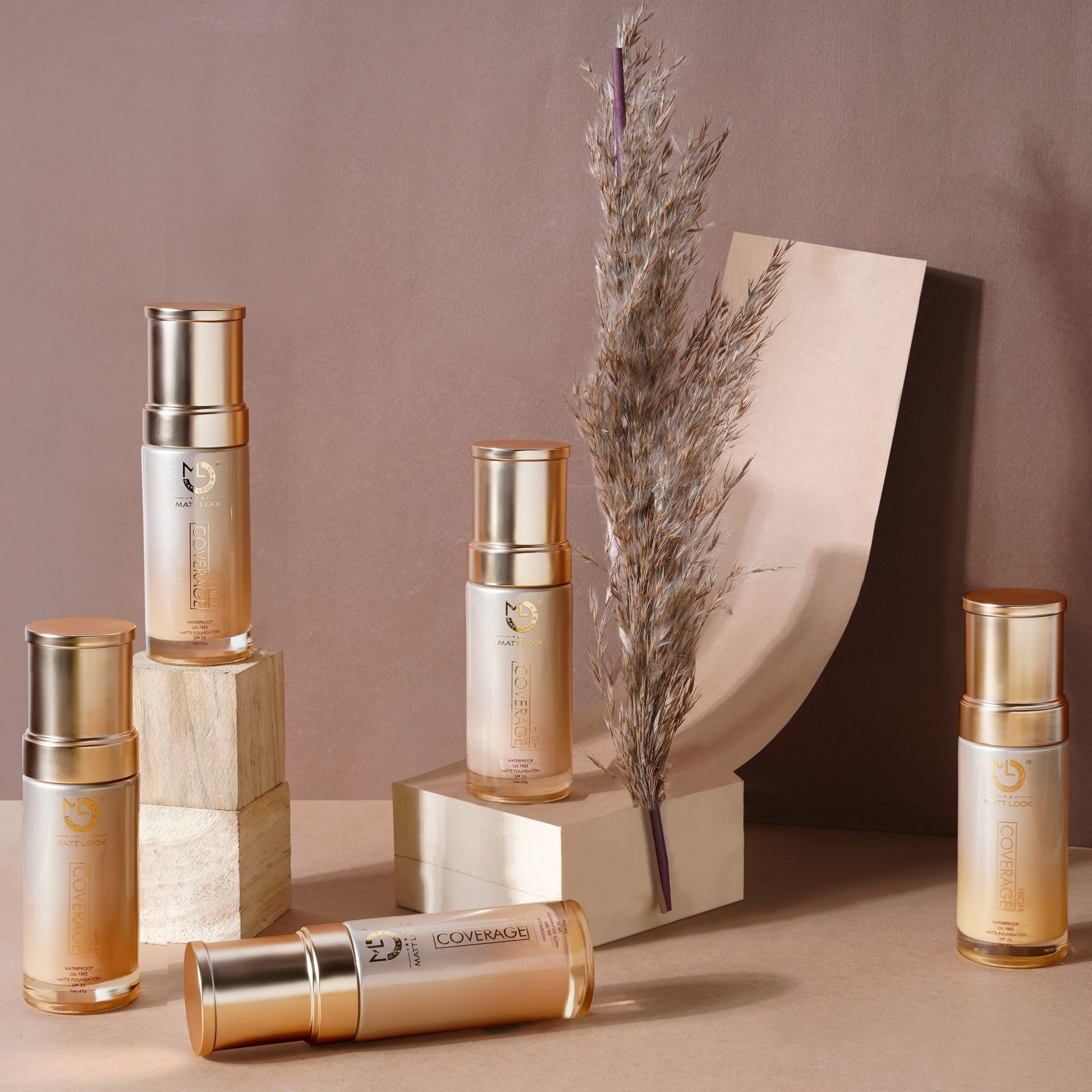 Matt Look High Coverage Waterproof Oil Free Matte SPF 25 Foundation - Light - Distacart