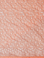 Thumbnail for Anouk Peach Floral Embroidered Organza Saree - Distacart