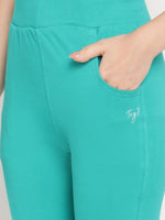Thumbnail for TAG 7 Women Pack of 2 Mustard Yellow & Turquoise Blue Solid Kurti Pants - Distacart