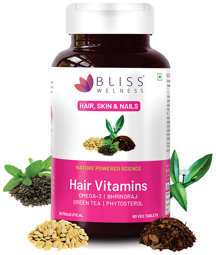 bliss welness hair vitamins veg tablet
