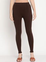 Thumbnail for TAG 7 Women Orange & Brown Solid Ankle-Length Leggings Pack Of 2 - Distacart