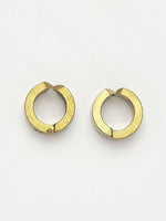 Thumbnail for NVR Men's Gold Plated Hoop Earrings - Distacart
