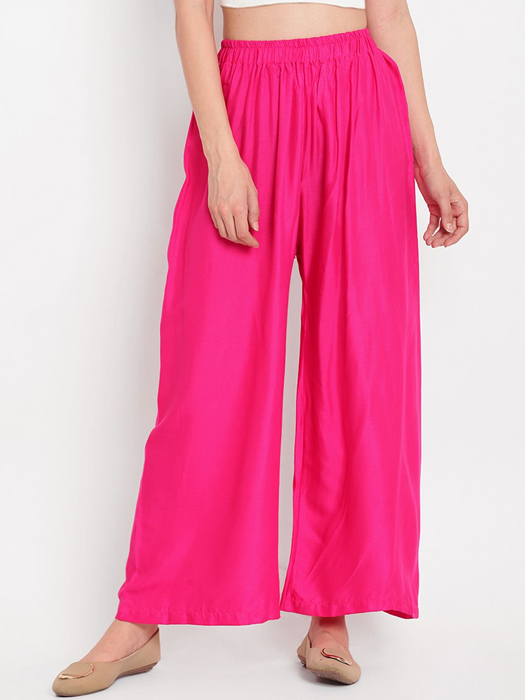 TAG 7 Women Pack of 3 Solid Flared Palazzos - Distacart