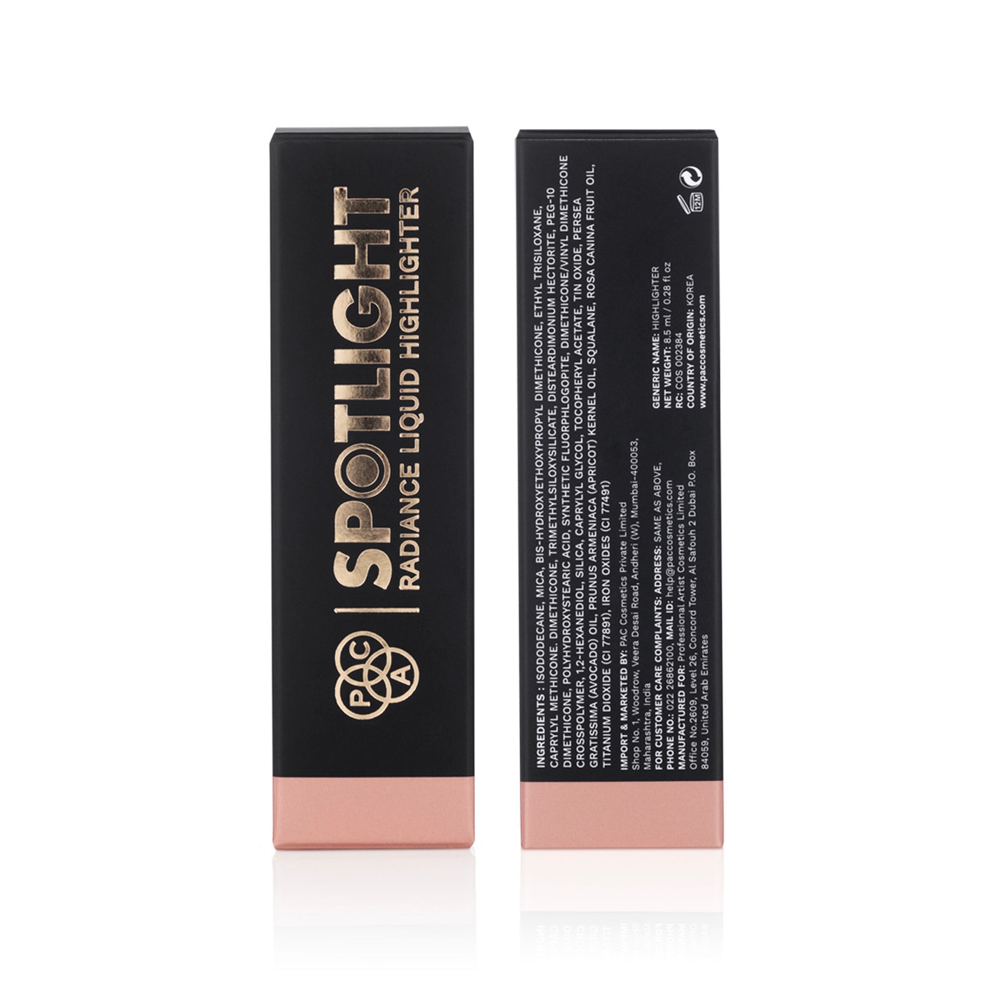 PAC Studio Spotlight Radiance Liquid Highlighter - Rose Gold - Distacart