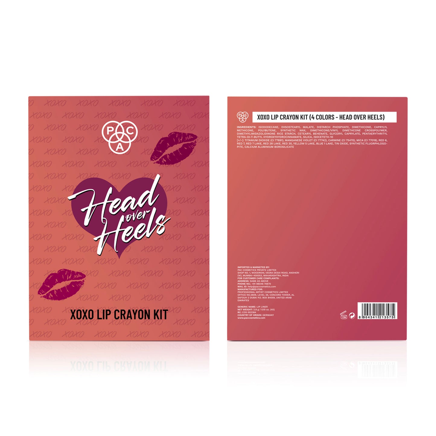 PAC Studio Xoxo Lip Crayon Kit - Head Over Heels - Distacart