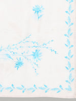 Thumbnail for Ode by House of Pataudi Floral Printed Sequinned Linen Kurta with Trousers & Dupatta - Distacart