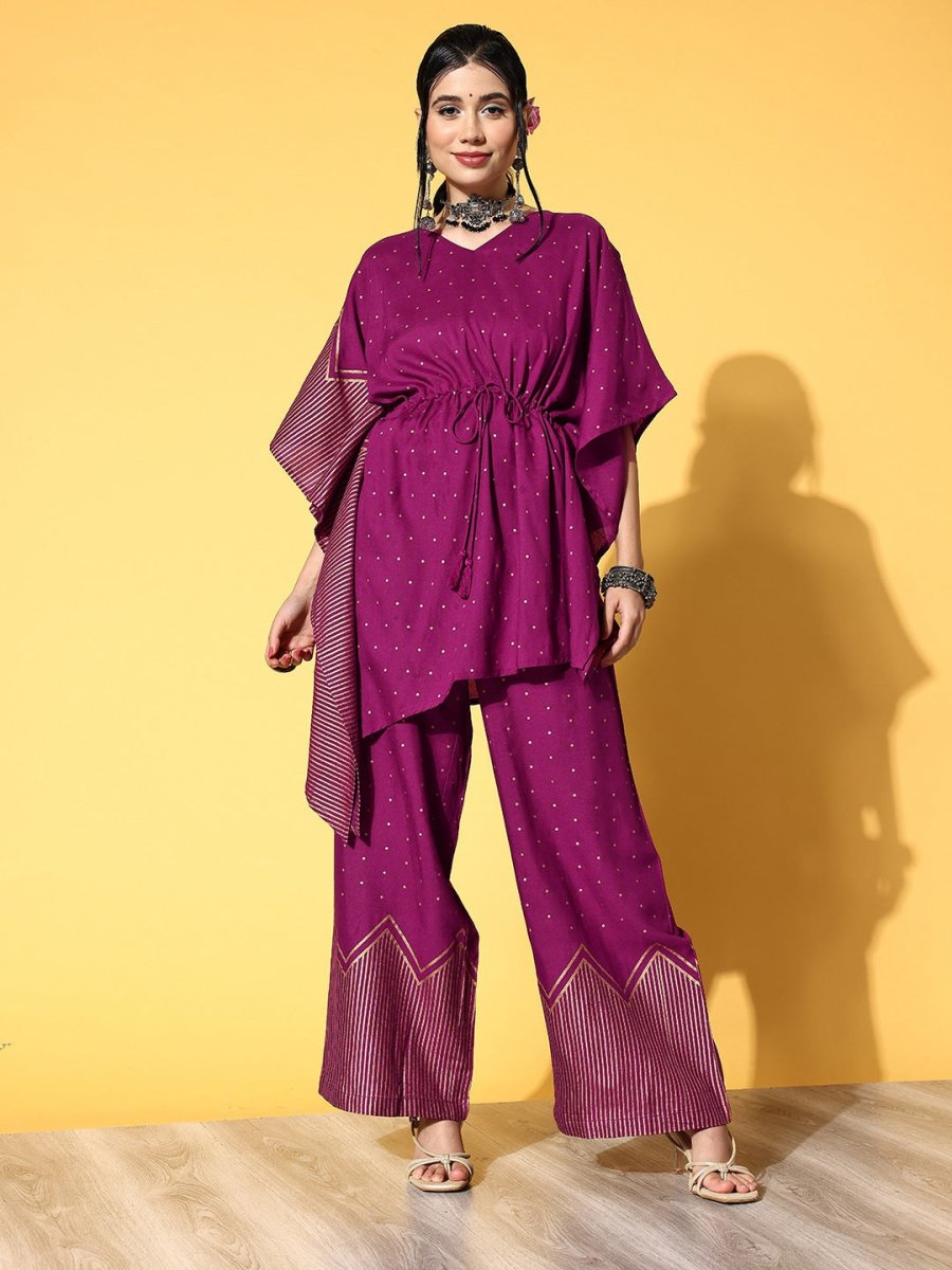 Anouk Women Geometric Viscose Rayon Co-ord Set - Distacart