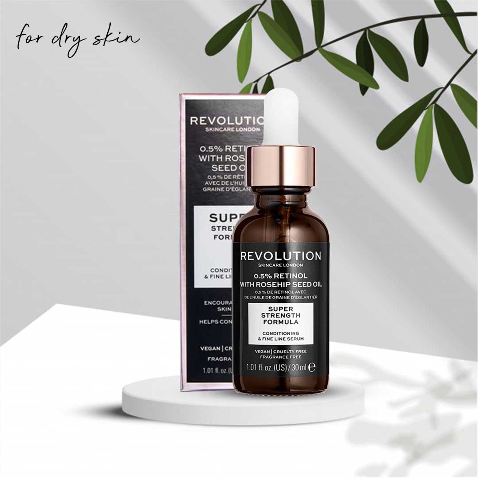 Makeup Revolution Skincare 0.5% Retinol Super Serum With Rosehip Seed Oil - Distacart