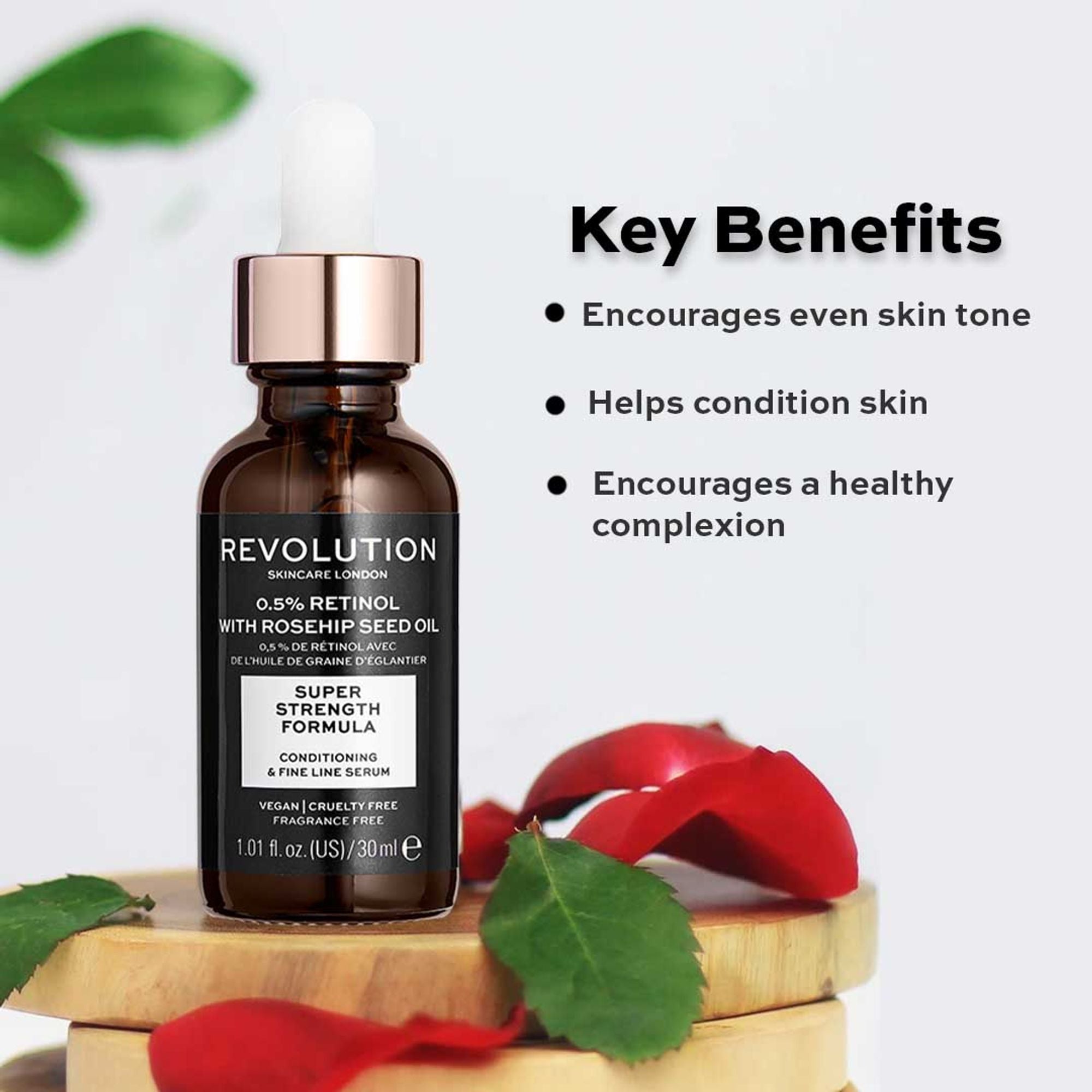 Makeup Revolution Skincare 0.5% Retinol Super Serum With Rosehip Seed Oil - Distacart