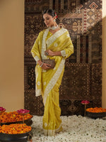 Thumbnail for kasee Floral Chikankari Silk Blend Saree - Distacart