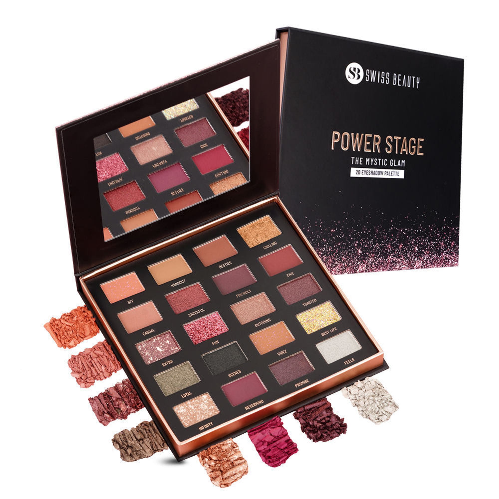 Swiss Beauty Power Stage Eyeshadow Palette - 01 Mystic Glam - Distacart
