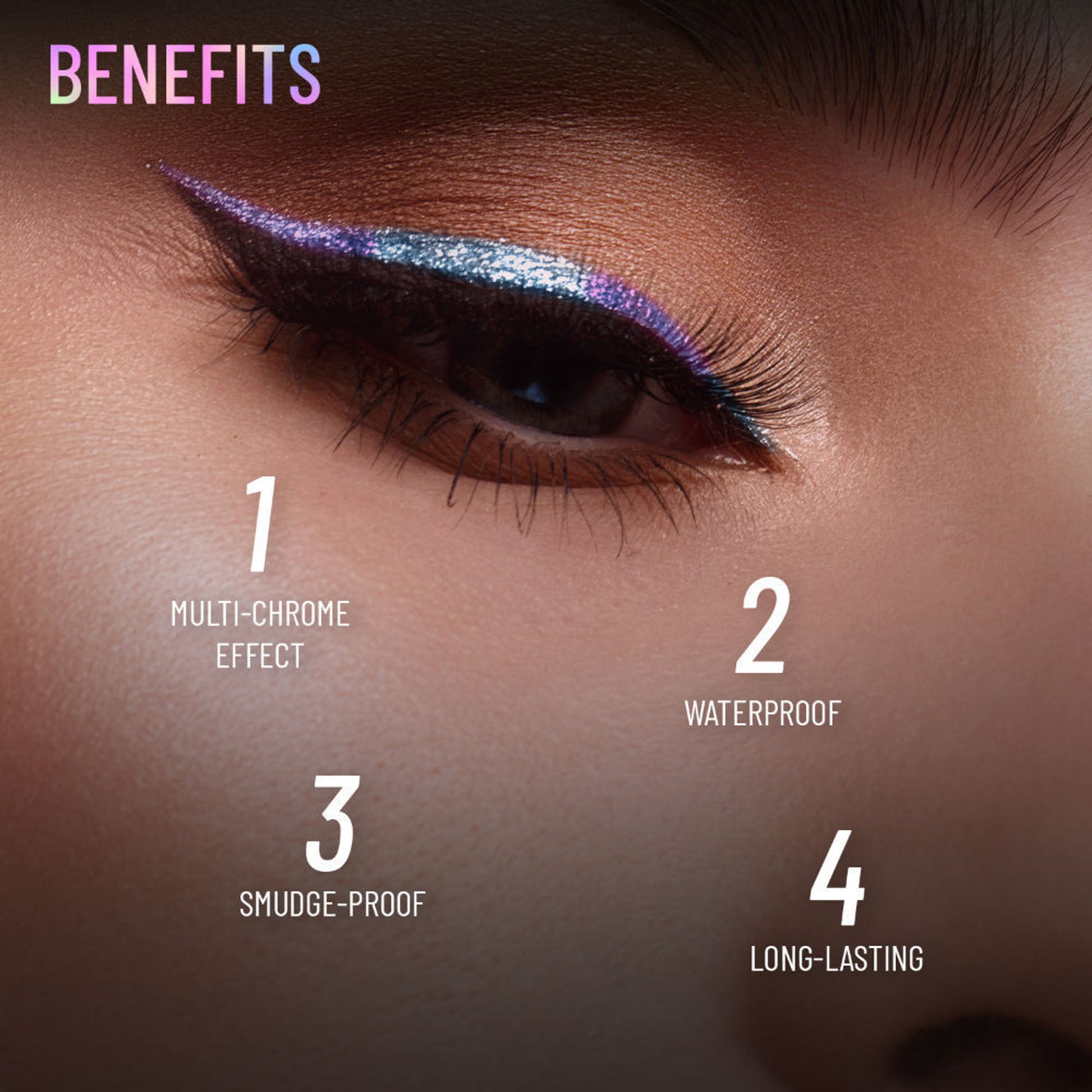 Swiss Beauty Holographic Eyeliner , Multi Chrome Effect , Water -Proof ,Smudge Proof - 4 Nebula - Distacart