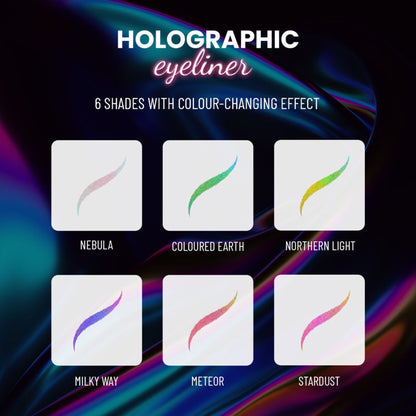 Swiss Beauty Holographic Eyeliner , Multi Chrome Effect , Water -Proof ,Smudge Proof - 4 Nebula - Distacart