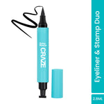 Thumbnail for Swiss Beauty CRAZE Eyeliner and Stamp Duo Wing Eyeliner Stamp and Pen Waterproof Formula - Black