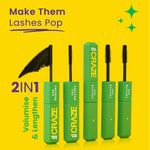 Thumbnail for Swiss Beauty CRAZE Duo Mascara Volumizes and Lengthens Lashes With Non- Flaking Finish - Black - Distacart