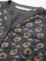 Thumbnail for All About You Women Motifs Yoke Design A-Line Kurta with Trousers - Distacart
