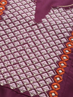 Thumbnail for All About You Women Purple Ethnic Motifs Yoke Design Regular Thread Work Kurta with Trousers - Distacart